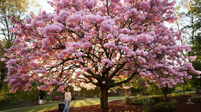 Cet arbre pousse aussi vite que le bambou, mais sa floraison remarquable fait toute la difference