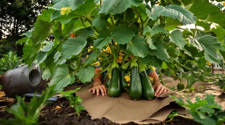 Courgettes : ce matériau du quotidien au pied des plants fait récolter jusqu’à 5 fois plus cet été