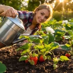 Les fraisiers donnent de plus gros fruits si on les arrose au printemps avec cet ingrédient de cuisine
