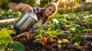 Les fraisiers donnent de plus gros fruits si on les arrose au printemps avec cet ingrédient de cuisine