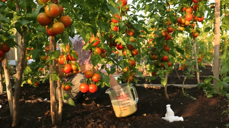 Tomates plus grosses et plus savoureuses : ajoutez 3 cuillères de ce produit à l’eau, voici pourquoi